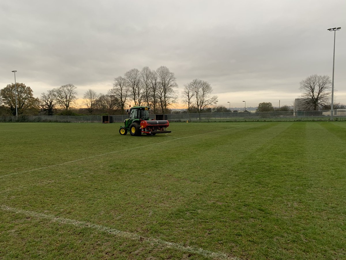 Great days demonstrating today with this lot. The <a href="/JohnDeere/">John Deere USA</a> auto steer guidance system continues to impress. Paired with the <a href="/ctmTURF/">Charterhouse Turf Machinery</a> high speed verti drain. Verti draining at +3km with laser straight lines and minimal overlap. @PTuckwellLtd