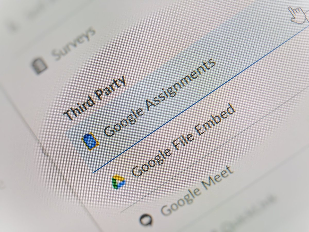 Hey <a href="/HaltonDSB/">HDSB</a> We JUST added two new features to Brightspace- Google Assignments and Google File Embed!! Check them out! Instructions will follow- play around if you'd like as an early adopter!! Content-Add existing-More ... <a href="/HDSB_TheShift/">HDSB The Shift</a> <a href="/HDSBSecProgram/">HDSB Secondary School Program</a> <a href="/SOthinkingabout/">julie hunt gibbons</a>