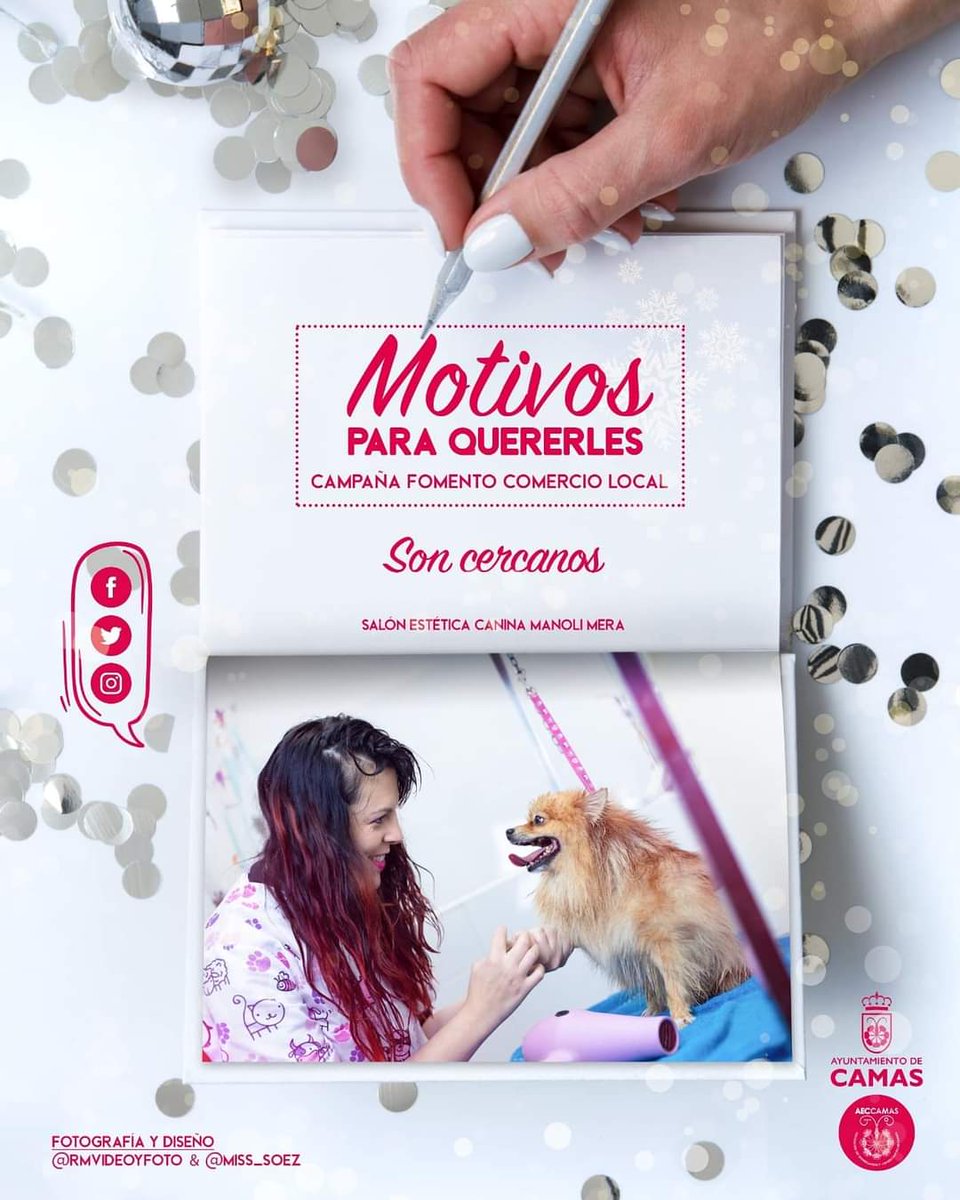 aeccamas's tweet photo. AECCamas hace eco. Campaña municipal “MOTIVOS PARA QUERERLES” de apoyo al comercio local:
▶️ Durante los próximos días queremos compartir todas las razones que podríamos argumentar para tenerlos más presentes. 
Con "MOTIVOS PARA QUERERLES" #comerciolocal #motivos #desarrollocamas https://t.co/MpCxSokD57