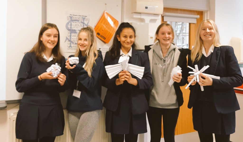 SHS_Sci's tweet photo. Year 10 Physicists investigating force and change in momentum. Having fun designing crumple zones for an egg drop experiment #crumplezone #eggdrop https://t.co/4pRyT1SikK