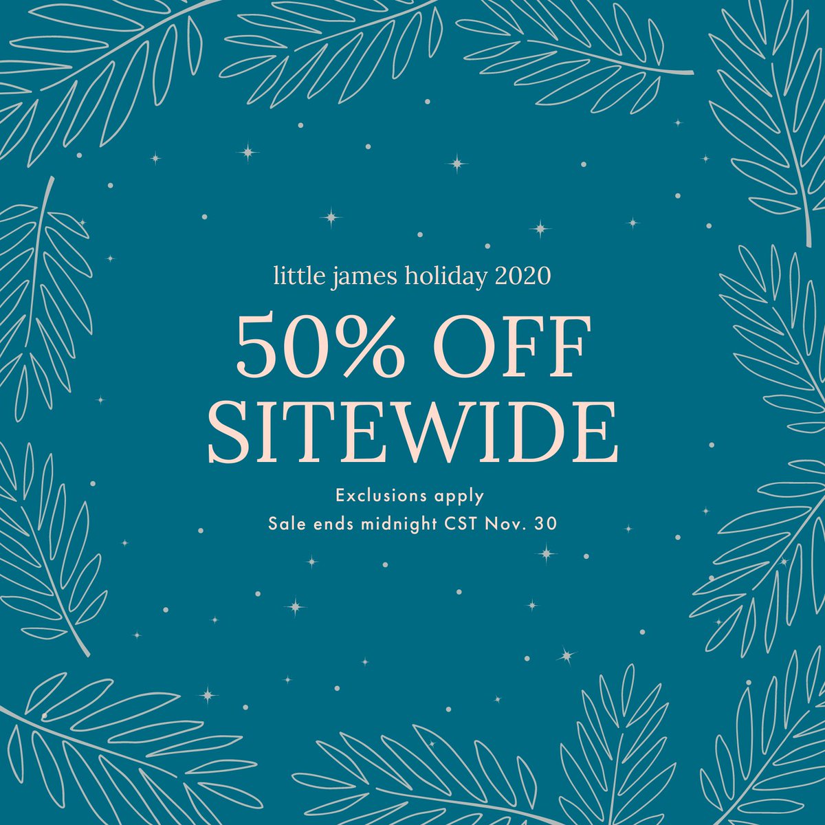 shoplittlejames's tweet photo. Our Black Friday sale is ON! Save 50% OFF the cutest children's clothing for now and later. Exclusions apply. https://t.co/LznCFgSjQt https://t.co/tgqRs9RHwF