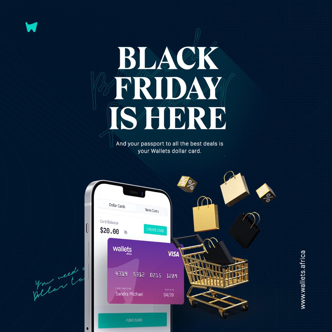 Buttergirlll's tweet photo. How is your Black Friday Shopping Going?
Don’t forget to shop with Wallet Africa @walletsafrica using your Virtual Dollar Card
#BlackFridayWithWallets https://t.co/b7faFPsQud