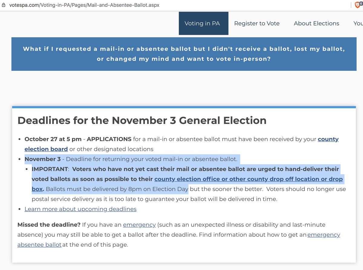 Giuliani: "22,686 mail-in ballots that were returned on the day they were mailed. That’s a trick." https://www.rev.com/blog/transcripts/pennsylvania-senate-republican-lawmaker-hearing-transcript-on-2020-election @ 32:03MISLEADINGVoters told to hand-deliver ballots after deadline. This number is likely hand-delivered ballots ('sent' & received the same day).13/