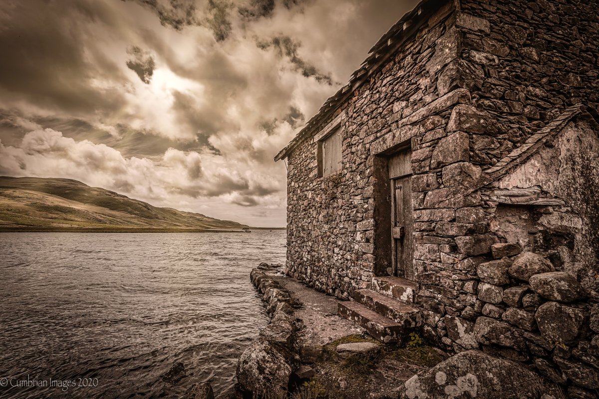 CumbrianImages's tweet photo. Old stone boathouse at Devoke Water processed using sepia tones #Cumbria #LakeDistrict #DevokeWater #Sepia https://t.co/w3u56T4O95