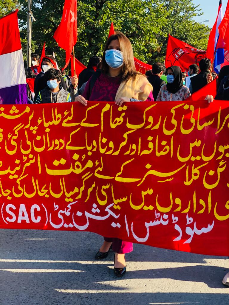 FrontStudents's tweet photo. #Islamabad _ #StudentsRightsMarch
5/5
#StudentsSolidarityMarch2020
#StudentsUnionRestorationMarch
#StudentsLivesMatter
#NoToFIR
#ReleaseAmmarAliJan https://t.co/9L3jEIIDKC