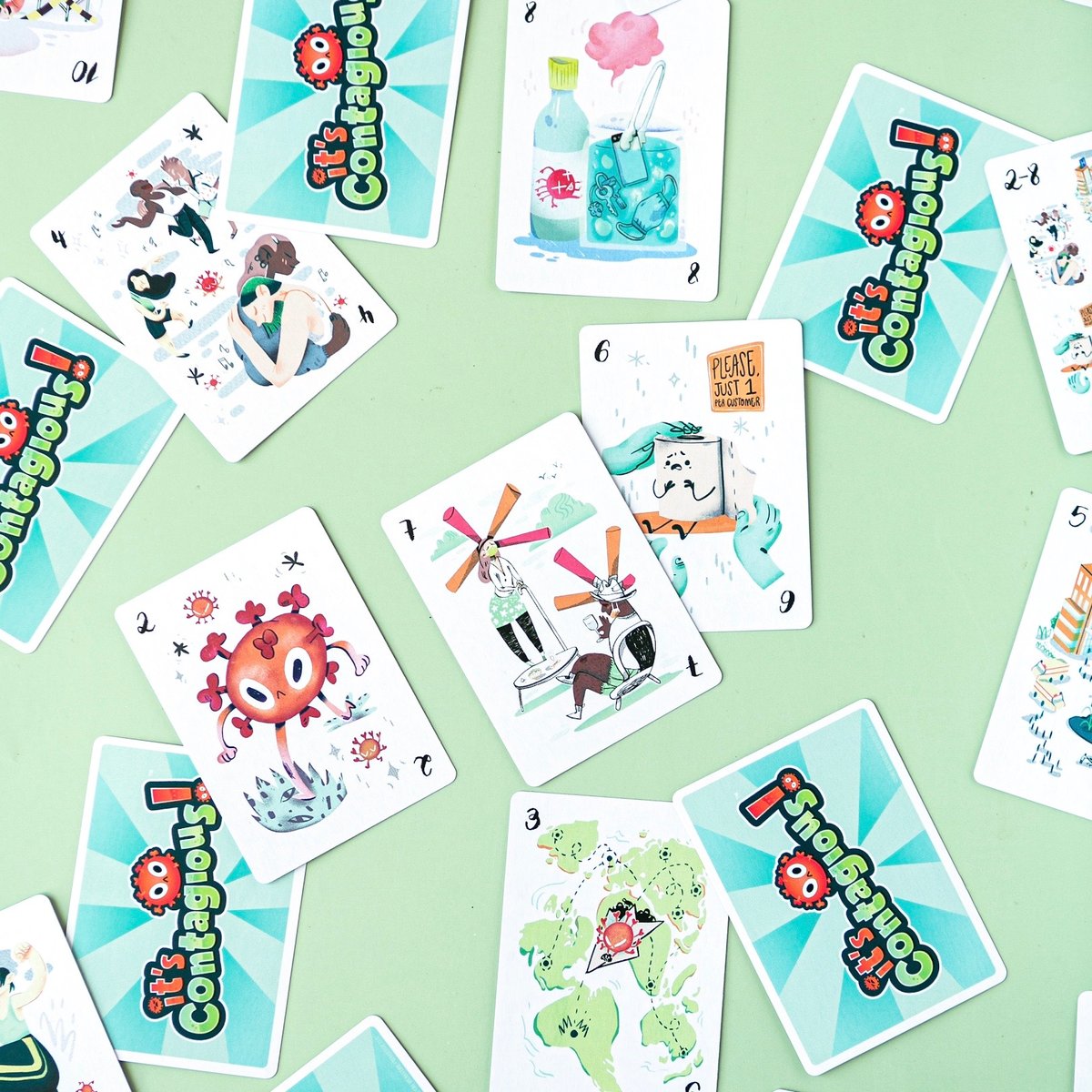 BoardGameBucket's tweet photo. Very nice art in this fast card game by @itscontagiousthegame. 
Fast gameplay, nuanced strategy, always unpredictable.

https://t.co/EBrB3qvlvE
https://t.co/T4fwIS39wC

#itscontagious #tabletop #cardgame https://t.co/2J8PJqt1Uf
