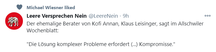 MiniSchwiz's tweet photo. Ehrlichkeit zum Schluss: Die Hampelmänner der skrupellosen Konzerne wollen KOMPROMISSE BEI DEN MENSCHENRECHTEN!
Kurz: Sie wollen die Menschenrechte gar nicht einhalten. Darum lohnt es sich morgen noch ein JA zur #KVI einzuwerfen. Vielleicht ist Dein Kanton entscheidend!
#KVIja https://t.co/0Q5mXwmt9N