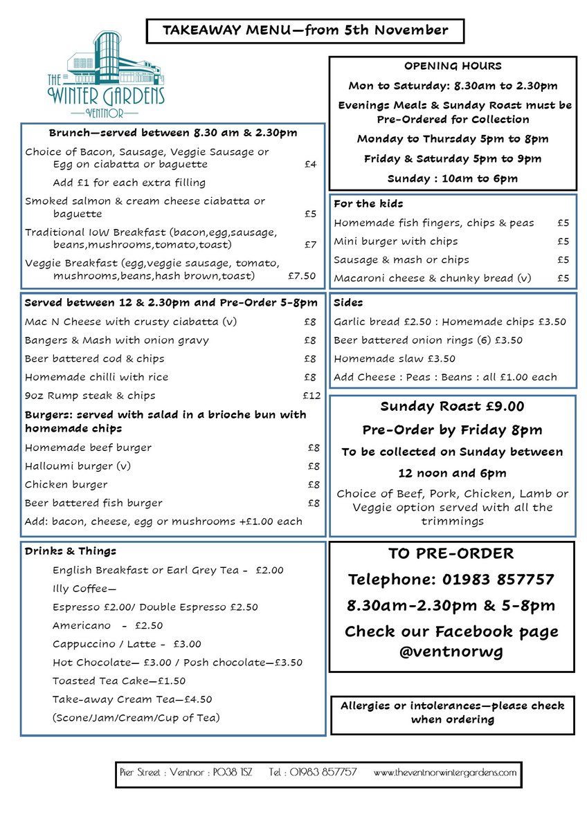 Last few days for our #Lockdown #takeaway menu...open daily for your caffeine fix or call 01983 857757 to pre-order to collect...thank you to everyone who has dropped by over the past month...re-opening 2nd Dec.. see u there #IoWfood #IsleofWight #localproduce #supportlocal