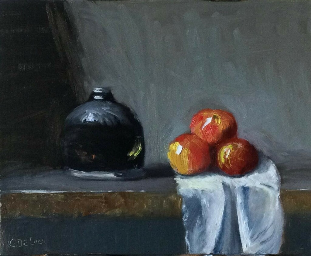 @germainedelucapaintings
#awapopup2020
Still Life with Apples, 8”x10” Oil on Panel.
.
.
.
.
.
.
#stilllife #stilllifepainting #oilpainting #oilonpanel #allaprimapainting #allaprima #art #contemporaryart #instagram #apples #artcollector #americanimpressionistsociety #bayar… https://t.co/FdfO0SdqWF