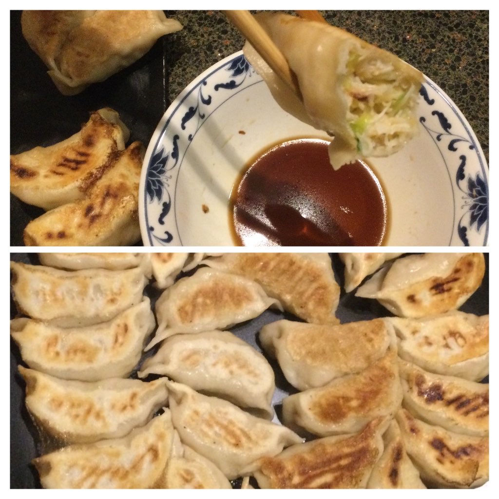 Homemade crab pot stickers. Crabs plucked from the waters off North Uist yesterday morning. A perfect Sino-Highland combination.