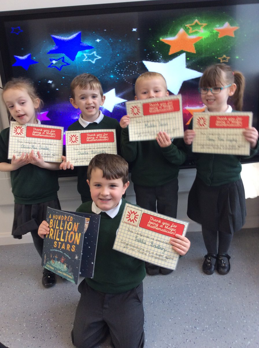 MissO_Neill's tweet photo. #Class3SJSB have had a super week 🦸🏻♂️ well done to the children who took part in Maths Week England and those that have been spotted for our certificates 👏🏼 keep shining 🌟 @StJosephStBede https://t.co/CHx3faejZ5