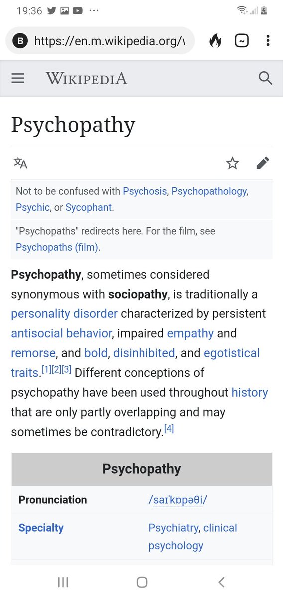 So looking at narcissist I discovered indeed that it is only an aspect of a triad.Interesting figure and interesting colour.So I searched simply for the definition of the other two