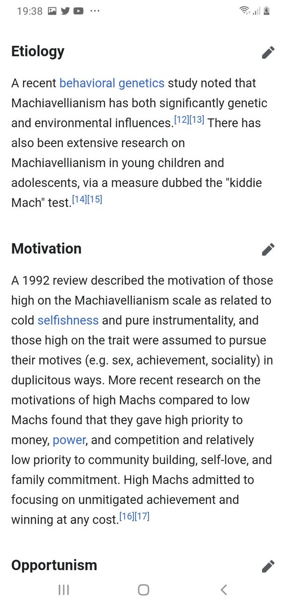 And I found that Machiavellianism is observed and studied also regarding genetics.