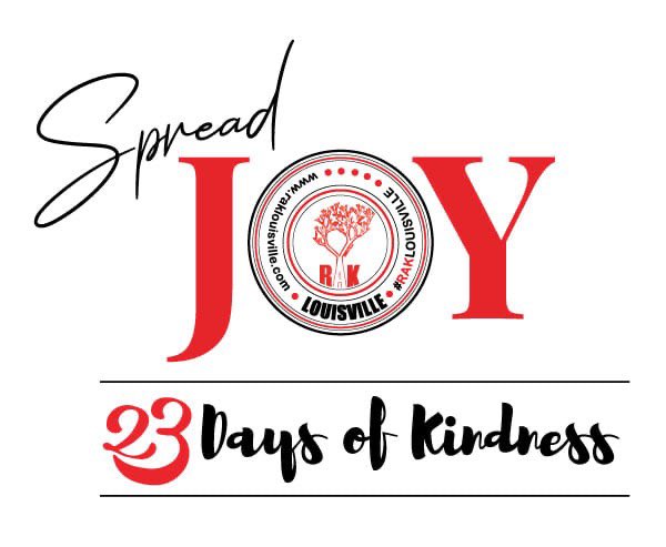 RAKLOUISVILLE's tweet photo. It is time to launch the 23 Days of Kindness Challenge (Covid- Friendly Random acts of Kindness). Make plans to Spread Joy for 23 days straight starting Dec. 1- we will make a difference. #SpreadJoy #SpreadJoyKY #23DayKindnessChallenge￼ #TogetherKy #TeamKy https://t.co/EjxC2h0QRr