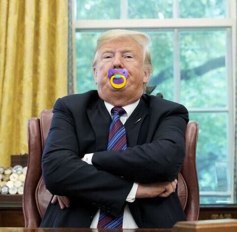 Our incredibly delicate and sensitive lame duck president, <a href="/realDonaldTrump/">Donald J. Trump</a>, would like us to know that #DiaperDon is hurting his feelings.

An official statement will be issued after nap time.