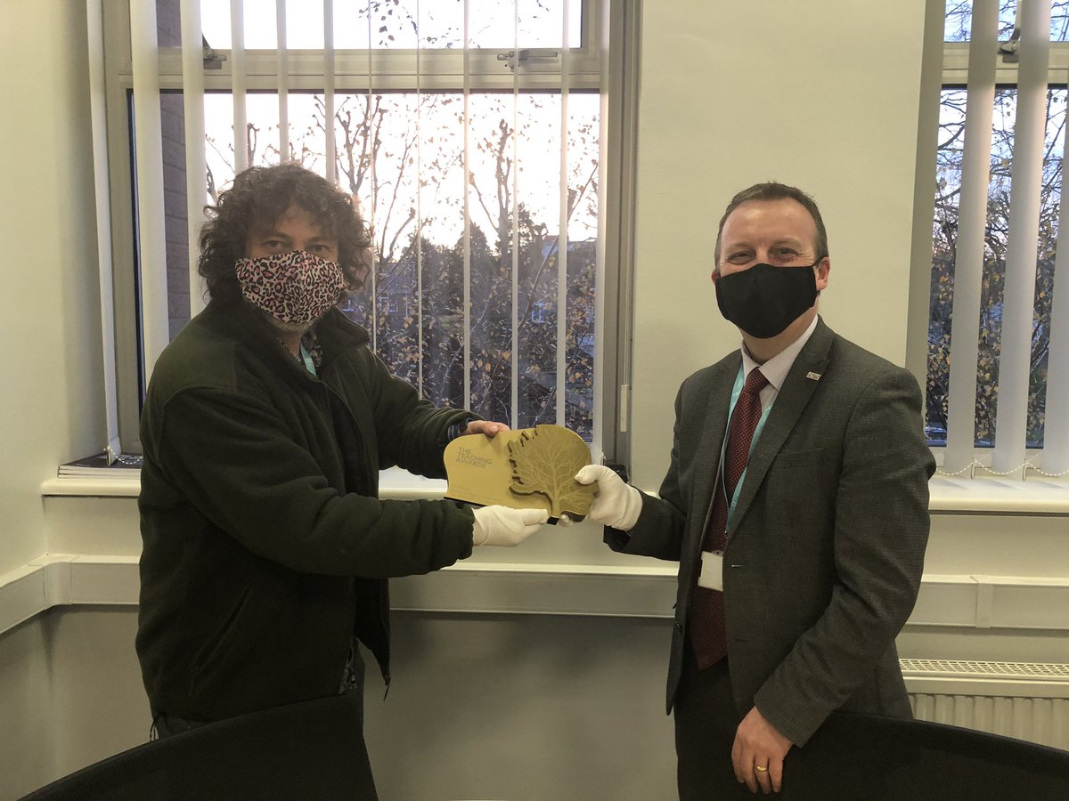 DCoTNeil's tweet photo. The secret it is out:  Dudley College lecture; Phil Brooks is  FE Teacher of the Year! Delighted to be able to present this award from @pearson_uk. today.
Phil’s dedication and enthusiasm is boundless. Well done from  staff and students at DCOT @Teaching Awards #ClassroomHeroes https://t.co/k4PpDIpxwn