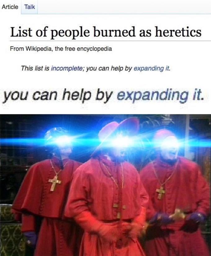 Basically like this:Locals: "SHE DANCES NAKED WITH SATAN!"Inq, yawning: "sounds like hallucinogens tbh"locals: "but luckily that other guy protects us from her evil mag..."Inq: "WHO? WHERE'S THE HERETIC?"