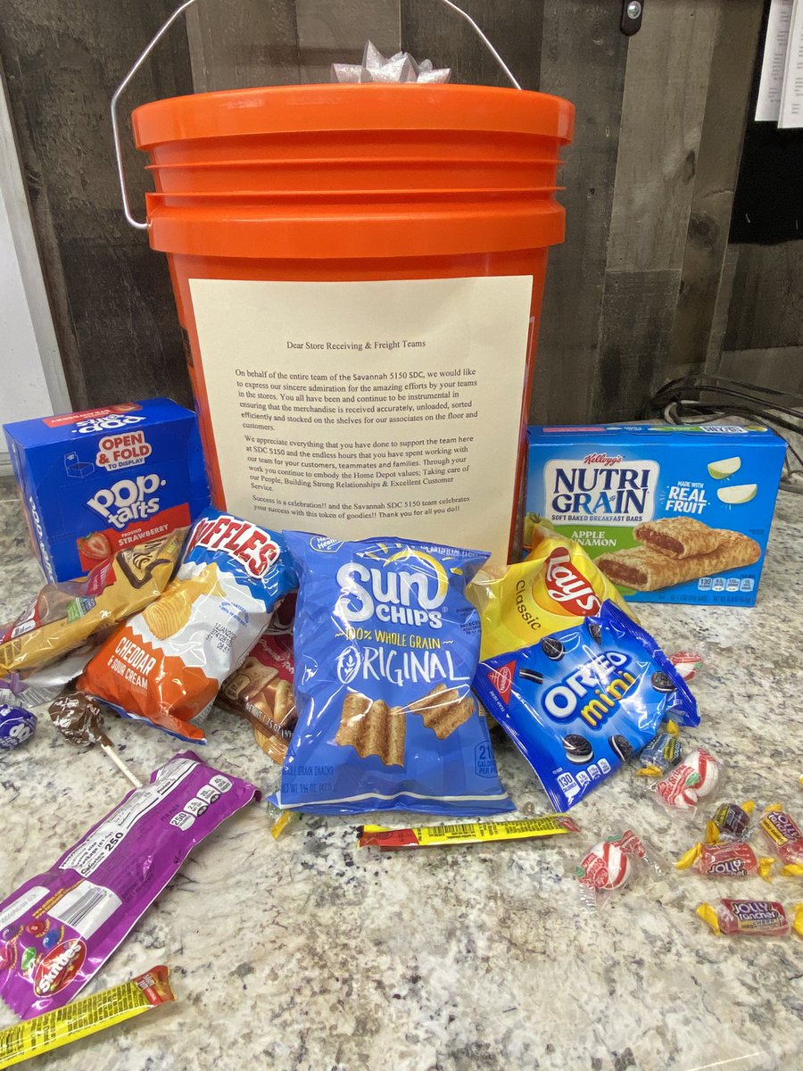 TimScalia's tweet photo. What a great surprise from @SDC5150! We are so grateful for the quality shipments and timely drivers helping deliver product to drive sales! We would love to let you know we are extremely grateful and happy to call you partners. Keep up the great work! @HomeDepot6374 https://t.co/dBfTVKr1m0