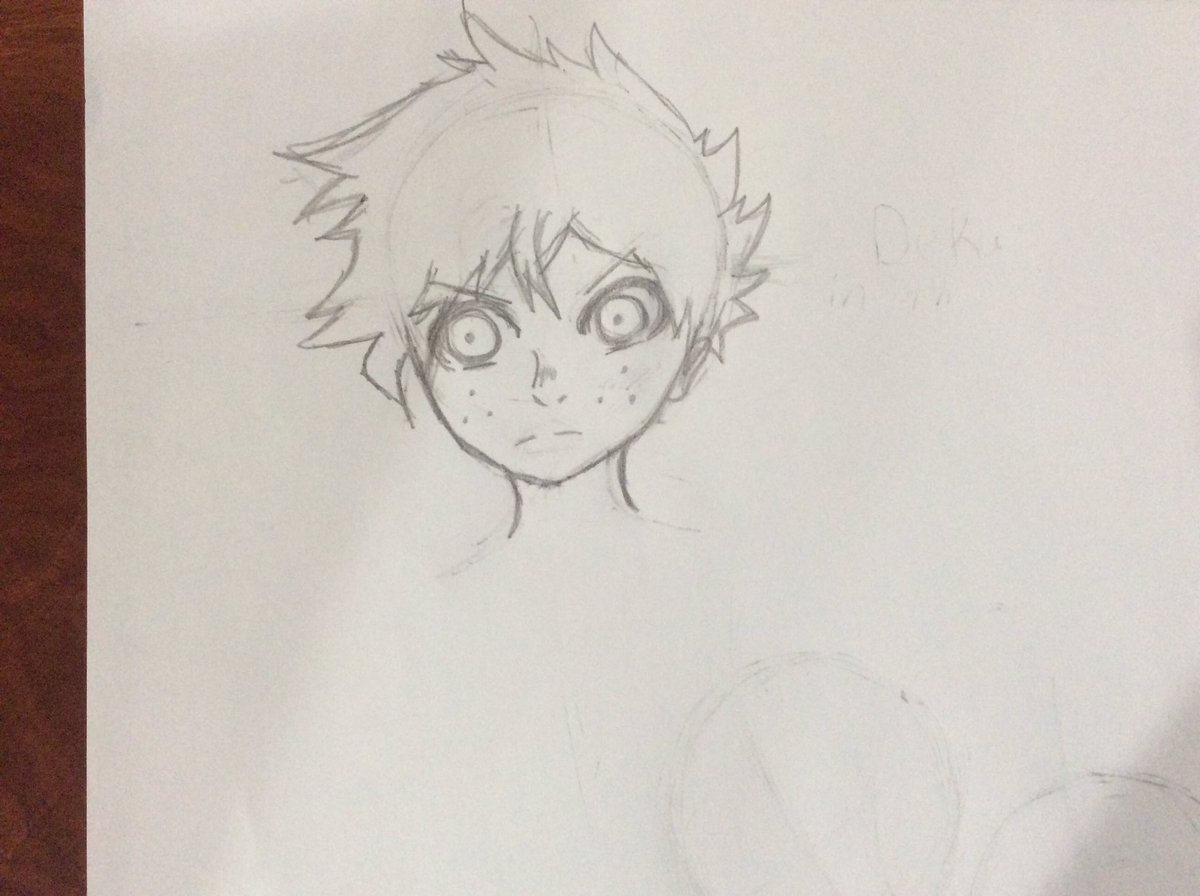 KimiHimi11's tweet photo. I tried to draw deku in the AOT art style https://t.co/IJAWl8Ors7