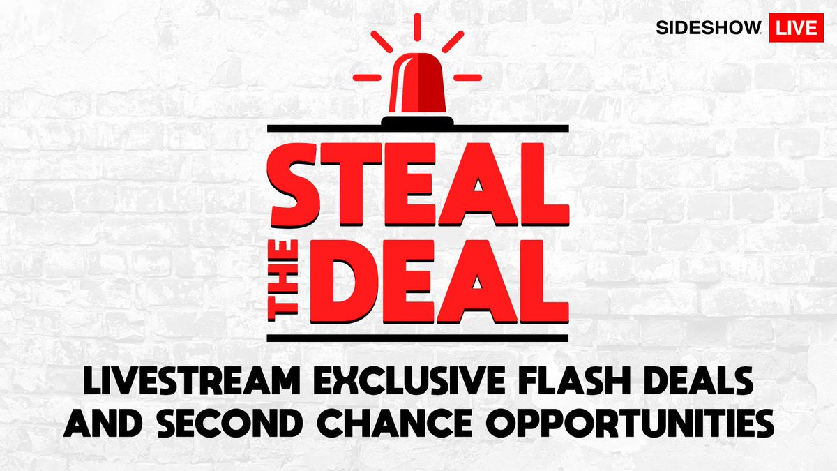 NewAtSideshow's tweet photo. Join us LIVE at 1 PM PST for a special Black Friday episode of Steal the Deal, a show full of second chance items and delightful discounts!

https://t.co/nDbBOyRbd6

#SideshowGeeksgiving #SideshowCollectibles #BlackFriday #StealTheDeal https://t.co/iOn9TBfEhP