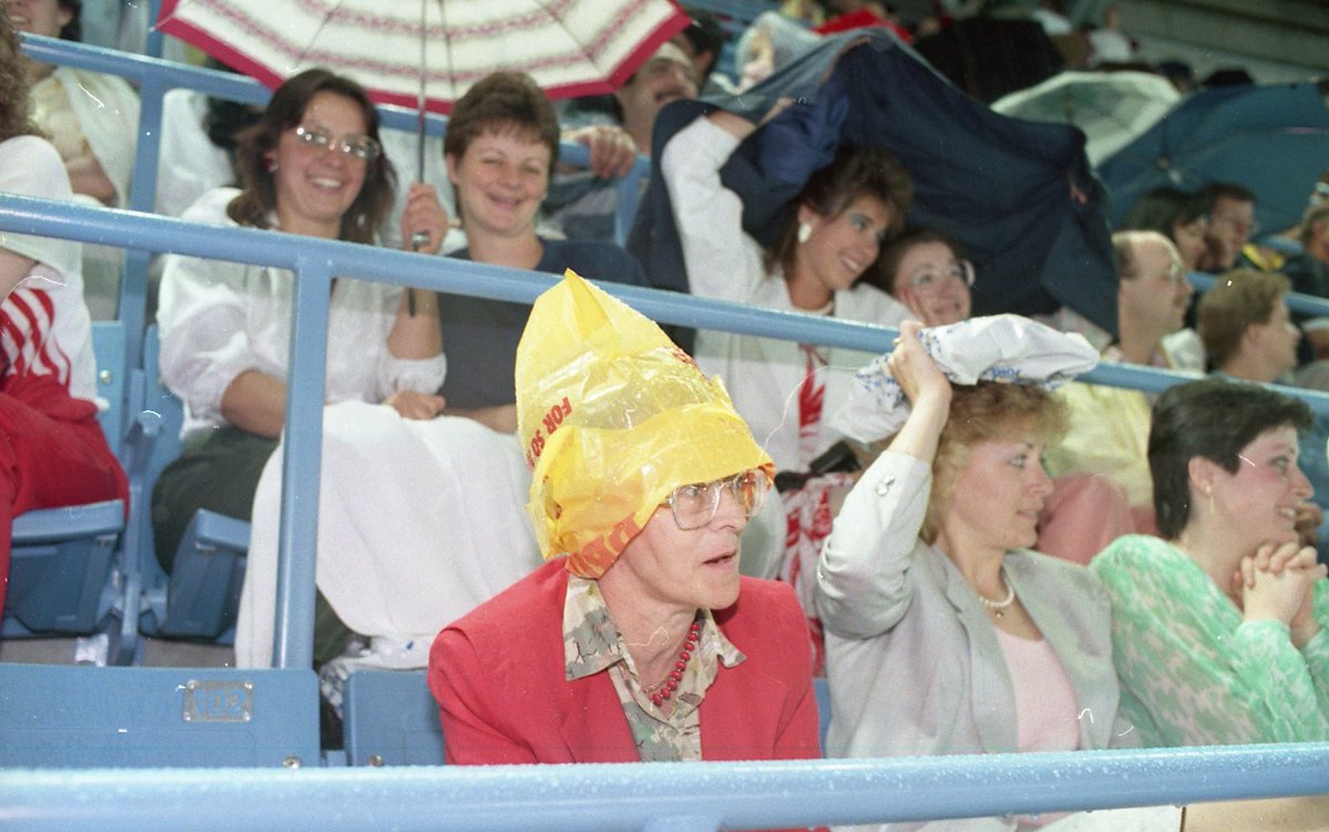 Some attendees paid $122 for a field-level seat. After the roof was opened in the pouring rain, many scurried to the exits, jamming aisles.