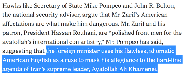 Reminder: #Iran apologist  @farnazfassihi of the  @nytimes, who said Qassem Soleimani was "universally admired," is now describing Mohsen Fakhrizadeh as "a man considered a national hero."Don't be surprised. She's quite fond of  @JZarif.Thread below https://twitter.com/HeshmatAlavi/status/1147154526371233792?s=20