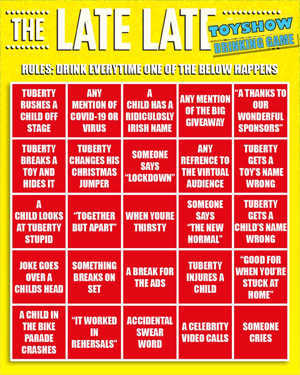 MURTARF's tweet photo. Dear Irish twitter, you're welcome. #toyshow #toyshowdrinkinggame https://t.co/ue9I1BT5Gl