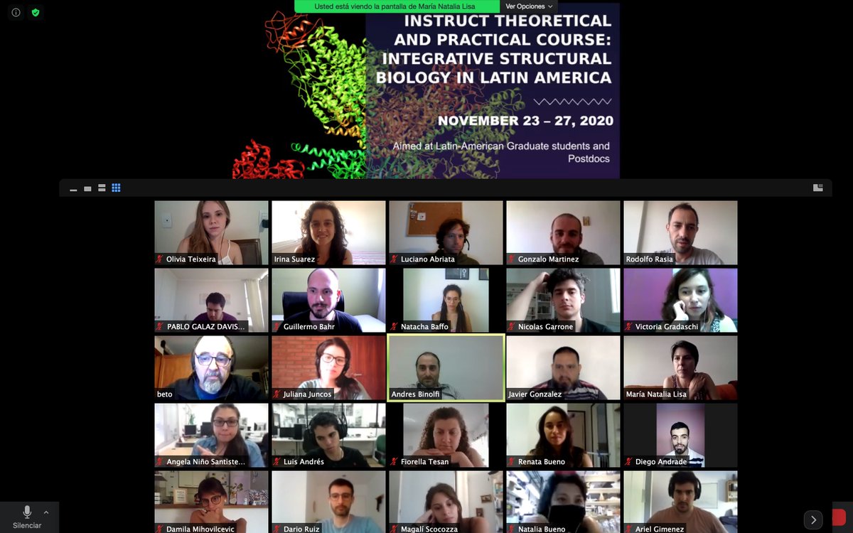 INSTRUCT theoretical and practical course: Integrative Structural Biology in Latin America just finished. Thank you all!
<a href="/instructhub/">Instruct-ERIC</a> <a href="/Plabem1/">PLABEM</a> <a href="/IBR_CONICET/">IBR</a> 
<a href="/MaNataliaLisa/">María Natalia Lisa</a> <a href="/ABinolfi/">Andrés Binolfi</a> <a href="/IhNa24104251/">IhNa</a> <a href="/claudialenamaro/">Claudia Alen Amaro</a> <a href="/TatoVila_1962/">Alejandro Vila</a> <a href="/labriataphd/">Luciano Abriata</a> <a href="/_biojmg/">Javier M. Gonzalez</a> <a href="/AlbanesiDaniela/">Daniela Albanesi</a>