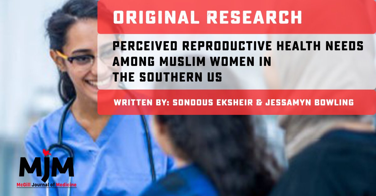 📣MJM Latest Article (by Sondous Eksheir & Jessamyn Bowling @JessamynBee)

Perceived reproductive health needs among Muslim women in the Southern US. 

Full article: mjm.mcgill.ca/article/view/1…