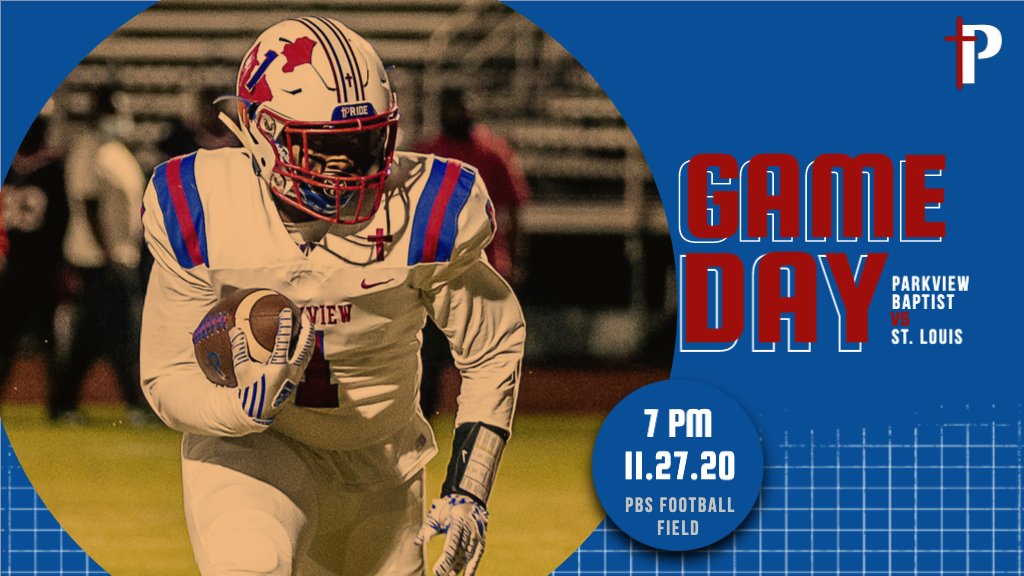 PBSAthletics's tweet photo. IT'S GAMEDAY!!!  🏈  @PBS_EaglesFB hosts St. Louis in the 1st round of the @LHSAA Div. II playoffs. 

#7 Parkview 🦅 🆚 #10 St. Louis 
🕖 - 7 PM
📍- PBS Football Field
📺 - @CoxSportsTV (Cox Channel 37)
💻 - https://t.co/2WU4WcpQK6

#ParkviewProud ✝️ #ParkviewStrong https://t.co/tovzICoU8t