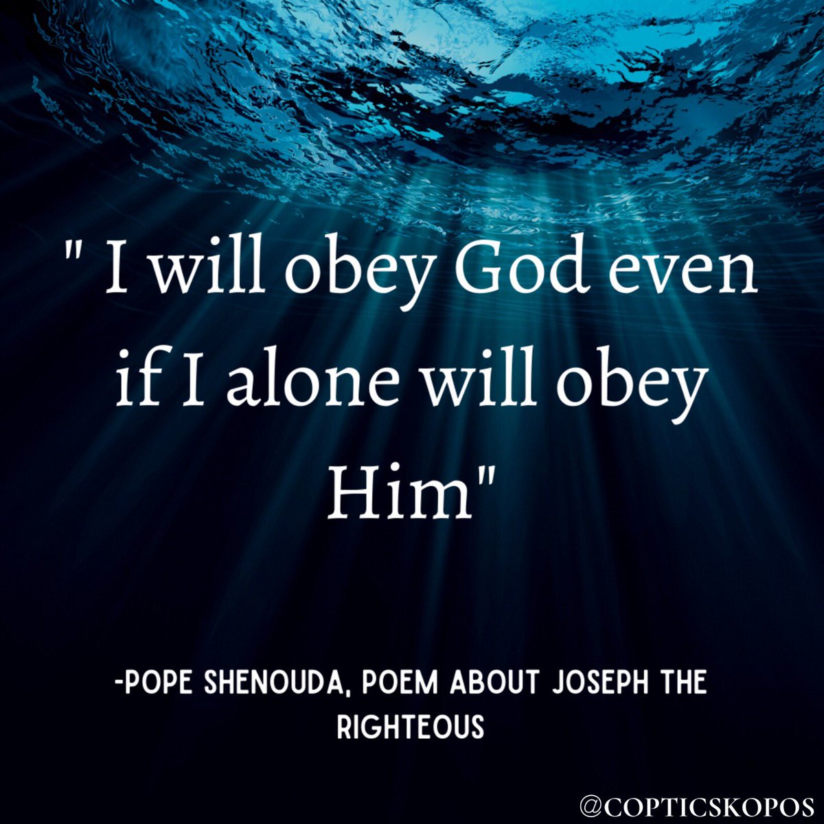 copticskopos's tweet photo. Obeying God is more important than peer pressure.
#copticskopos #iamcoptic #youth #copt #copticidentity #coptic #orthodox #copticorthodox #church #christian #jesus #christ #jesuschrist #god #quotes #quote #quoteoftheday #popeshenouda #thepope #thepopeshenouda #obeygod https://t.co/TDbma5KvFC