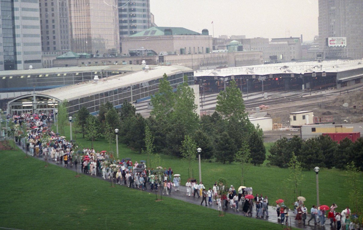 45,000 spectators attended the elaborate 90-minute opening program that snapped up every available spotlight on the northeastern seaboard and climaxed with a brilliant burst of fireworks and the release of 30,000 balloons.