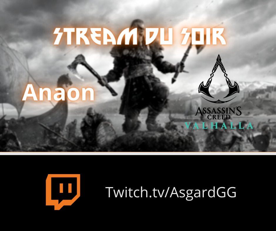 AsgardGG's tweet photo. Ce soir, retrouvez @AnaonGG sur @assassinscreed #Valhalla !

Suivez les aventures épiques d'Eivor sur notre chaine @TwitchFR : https://t.co/1qHQdVVFTg https://t.co/RxwGqeTqzt