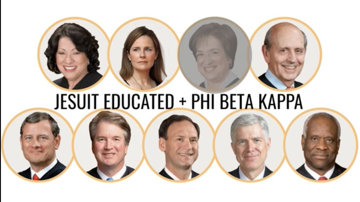 PaulTheMartian's tweet photo. 8 of the 9 United States Supreme Court Justices are Jesuit-educated members of Phi Beta Kappa Society (ΦΒΚ), the United States oldest fraternity and masonic secret society. https://t.co/dEpDoHQyuW