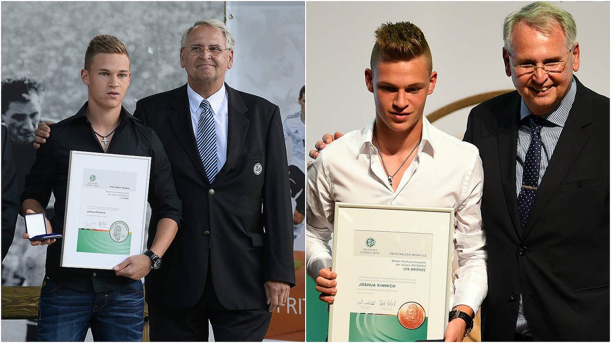 Stuttgart sold Kimmich to Leipzig for €500,000, but managed to secure a buy back option of €750,000 in case his valuation rose to 7 or 8 figuresJoshua Kimmich is the only player to win the Fritz Walter Medal, twice: an annual award given to the three best youth footballers