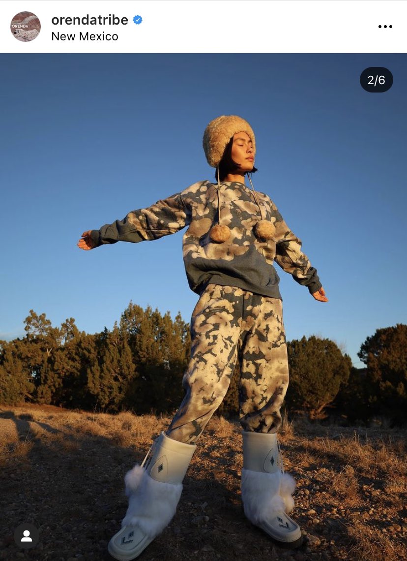 shop sustainably reimagined vintage and upcycled textiles  at Orenda tribe with 25% off their limited edition Daak’os (clouds) sweatsuit •  http://orendatribe.com&nbsp;