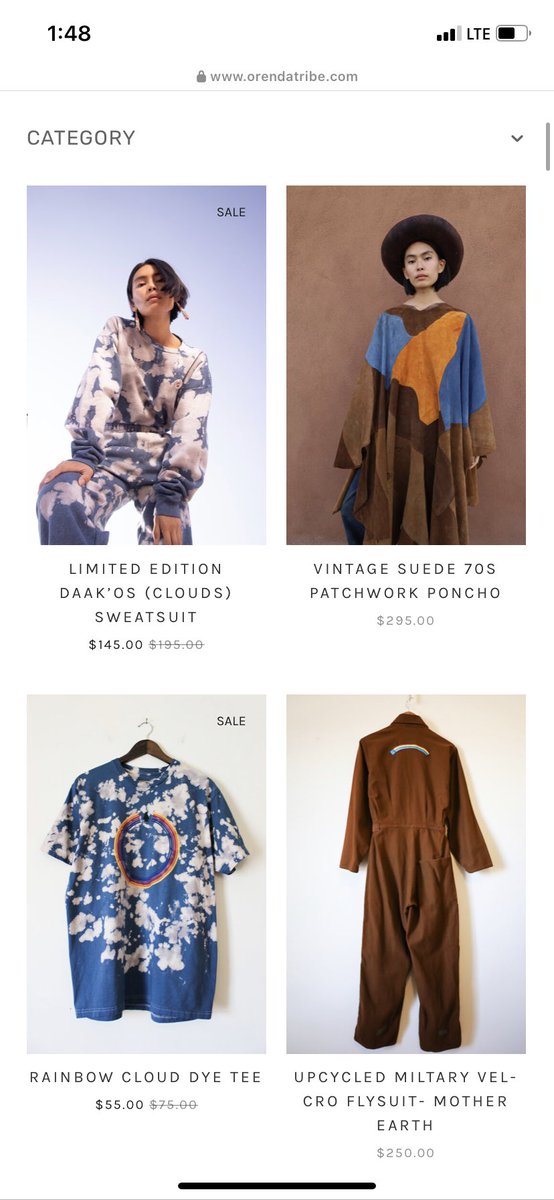 shop sustainably reimagined vintage and upcycled textiles  at Orenda tribe with 25% off their limited edition Daak’os (clouds) sweatsuit •  http://orendatribe.com&nbsp;