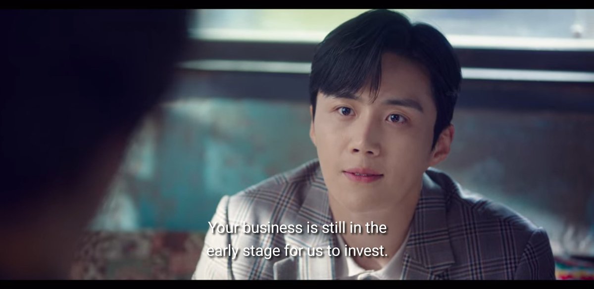 VCs really don’t like to say “no” ... Because of that, telling a founder that you won’t invest in their startup is by far the hardest part of the job... “It’s too early for us” is a classic.So  #HanJipyeong at  #StartUp at first was already tried the polite way to say no.