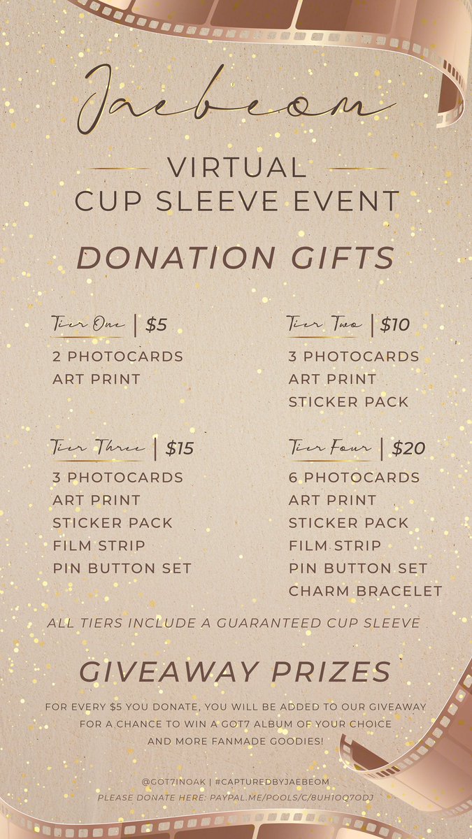 GOT7inOAK's tweet photo. And as a way to thank you for your contributions, we have prepared special donation gifts! https://t.co/NPnhRKbMOU