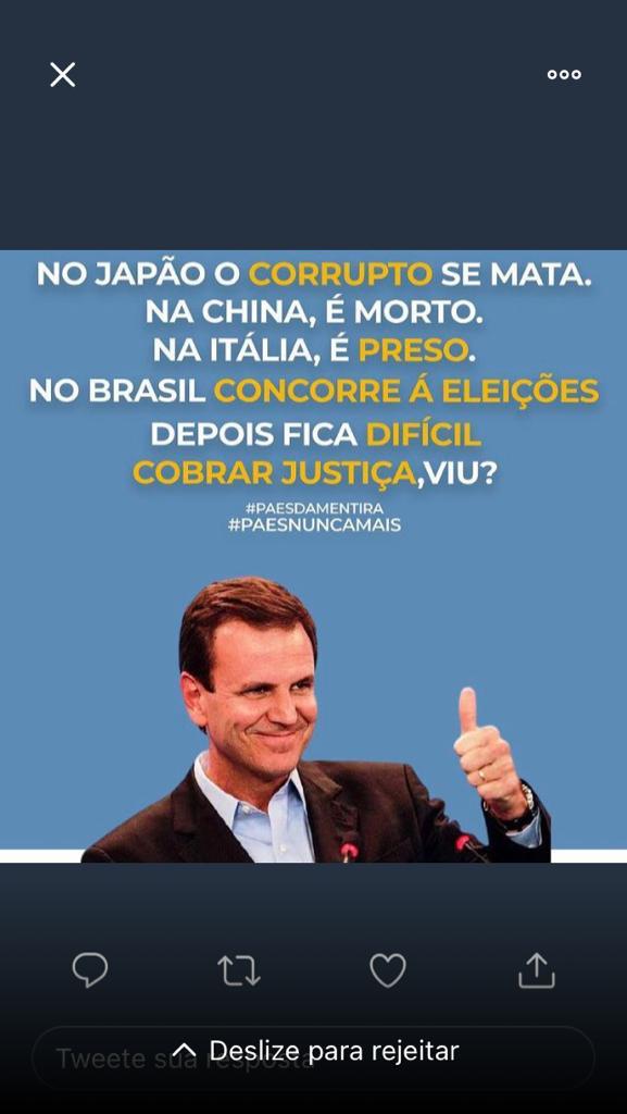 MaisonMendestav's tweet photo. #PaesNuncaMaisPra um Rio com Paz fora paes
#FechadocomCrivella10
#Paesnuncamais https://t.co/3UAXfVNYFu