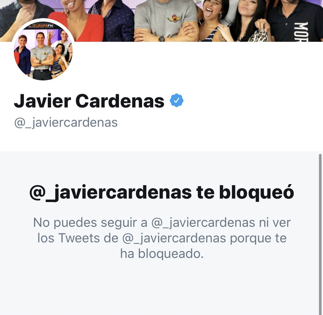 ¡Mira <a href="/Azul_Mistico/">Azul Místico</a>! Parece que cuando no le bailas el agua a los señoros se enfadan y no respiran 😂 <a href="/_javiercardenas/">Javier Cárdenas</a>