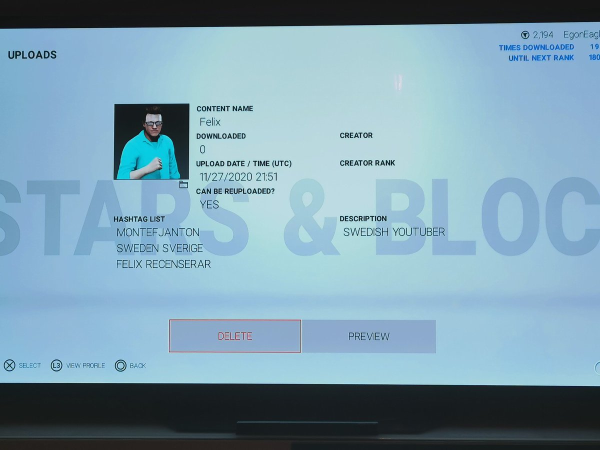 egoneagle's tweet photo. Idag har jag skapat Felix från @MonteFjanton i WWE 2K19 där han fightas mot Nostalgia Critic. Figuren går att ladda upp i Playstation 4-versionen av spelet.
#svenska #tvspel #dataspel #sverige #swedish #felixrecenserar https://t.co/QPlIpbjpBm