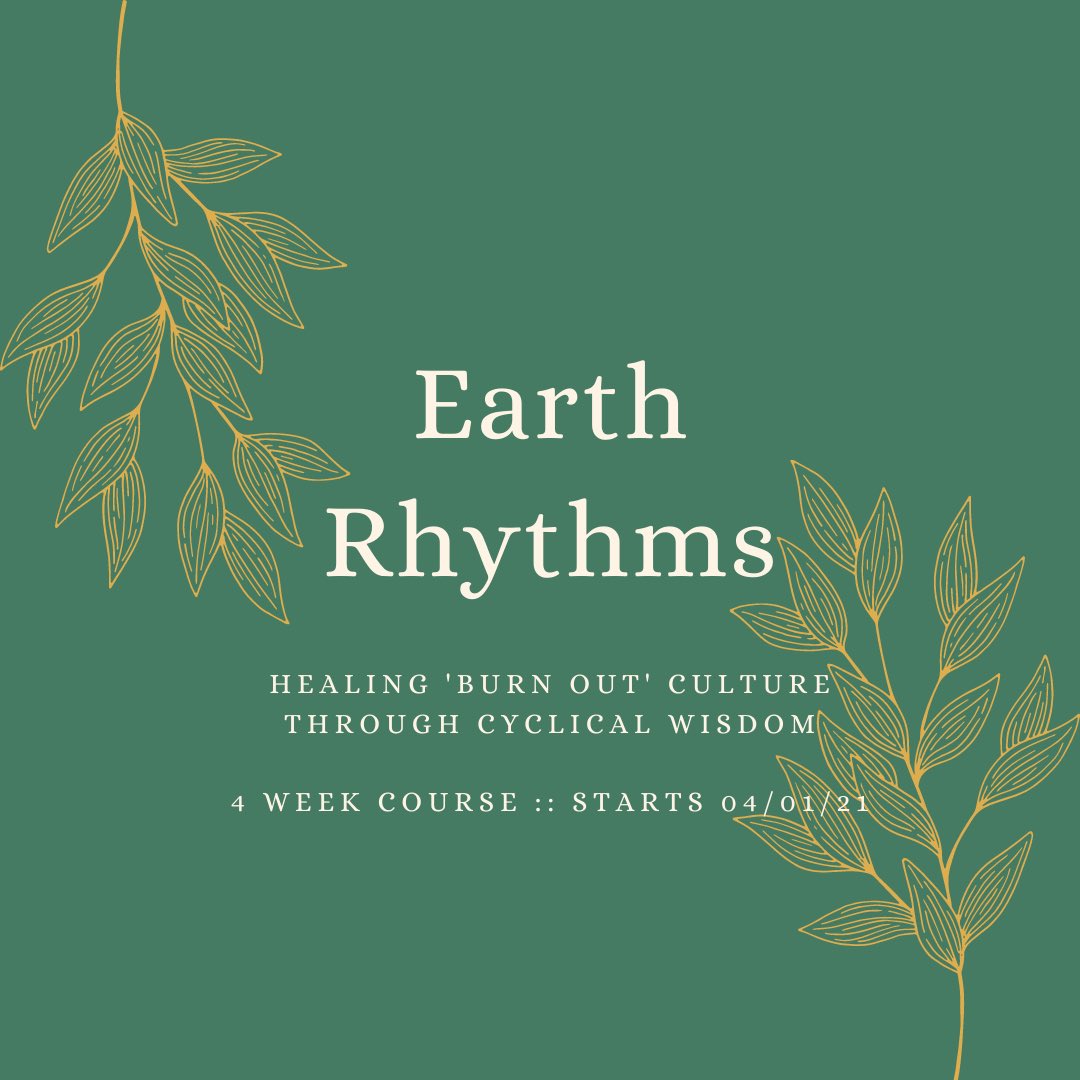 AlanaBloom's tweet photo. Fess up, how many of you have experienced burn out?
#EarthRhythms is a four week course exploring how cyclical wisdom can help heal burn out culture. Starting 04/01/21
More here: 👀
https://t.co/NDh56puulU https://t.co/P0hd3TEg8p