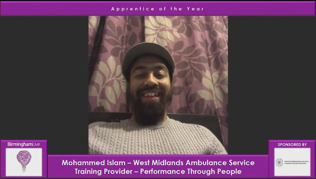 KevinRDavis's tweet photo. Congratulations Mohammed Islam of @OFFICIALWMAS for winning our #apprentice of the year #BAA20 @birmingham_live @LadderForBrum Awards
#NHS #apprenticeships https://t.co/QGMC9eJtTX