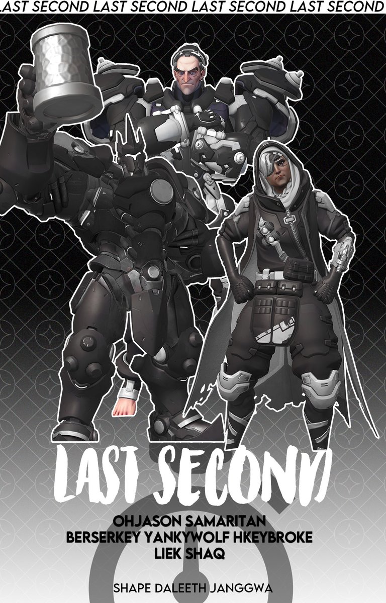 OwSecond's tweet image. Time's ticking down... It all comes down to the Last Second in 2020's Gauntlet. #1sec⏱️ #pathtopro

🛡️ @OhSalcedo 
🛡️ @Samaritan_OW 
⚔️ @YankyWolf 
⚔️ @Berserkey_ 
⚔️ @hkeybroke 
💉 @shaqinoff 
💉 @Liek_ow 

📋 @RVTShape 
🧠 @_Daaleth 
🎨 @janggwaberry