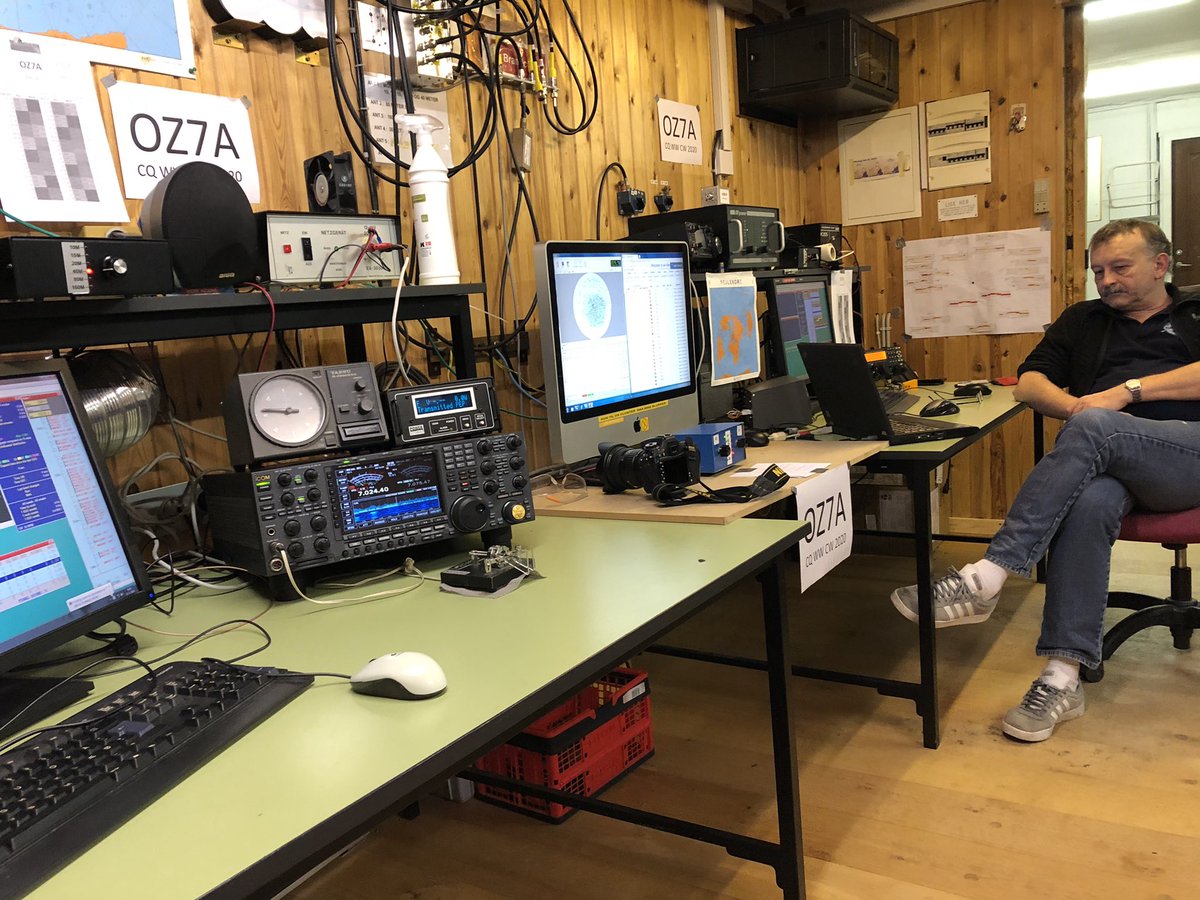 Ready for #cqww cw @ OZ7A! Wishing everyone out there good luck and have fun in the biggest contest of the year!