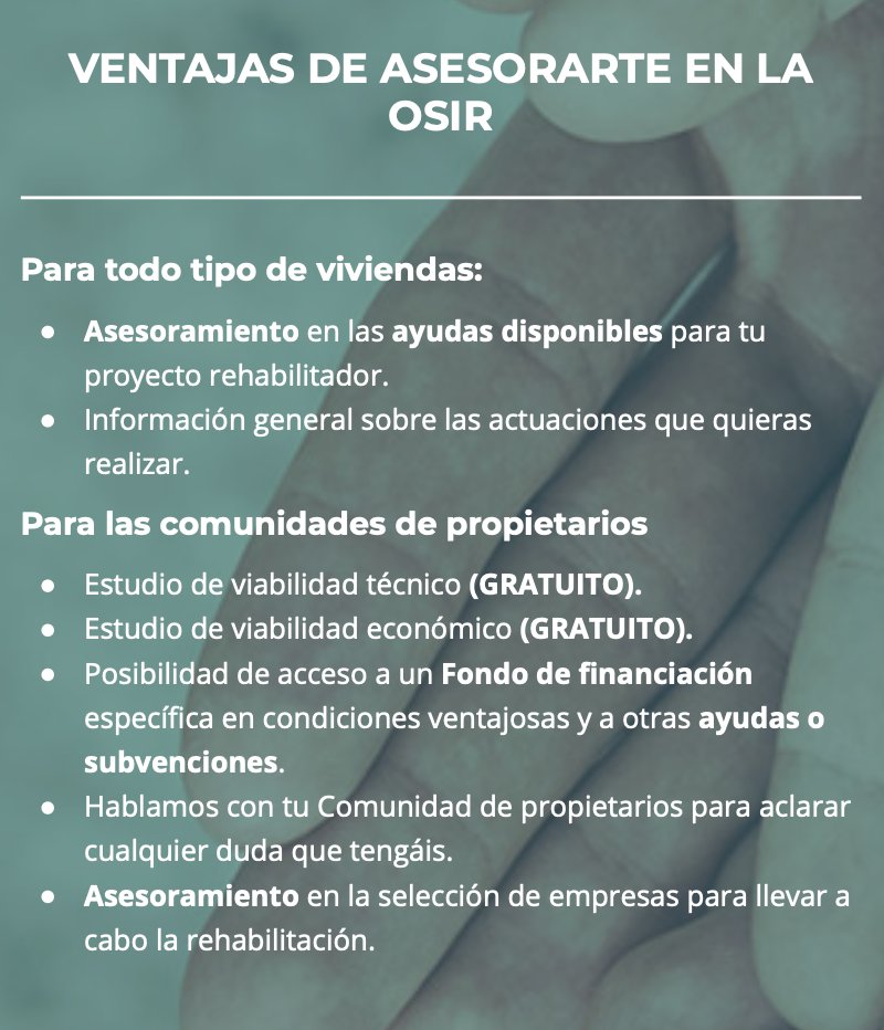 OSIR_Ext's tweet image. Solicitar un estudio sobre la rehabilitación energética de nuestra vivienda no tiene que ser un suplicio. Ahora es más sencillo que nunca, solo tienes que escribirnos osir.es/#contacto y nosotros nos encargamos de todo. ¡Y SIN COSTE PARA TI!

#MejoraTuCasa #Extremadura