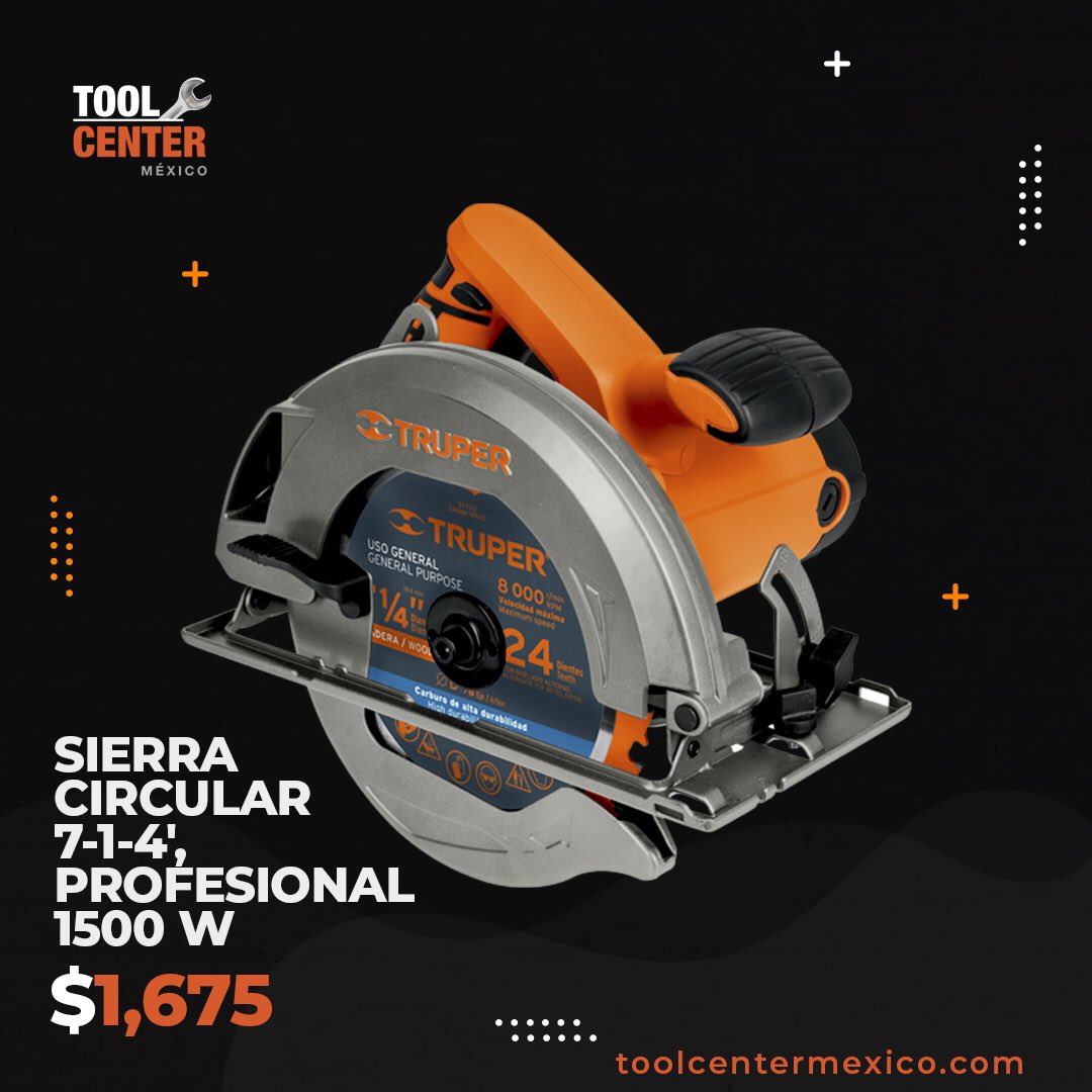¿Cortas Madera?
Sierra circular, 7-1-4', profesional, 1500 W
Marca: Truper
Clave del producto :SICI-7-1-4A3
https://t.co/hN3CZWQHl7
#truper
#toolcenter
#toolcentermexico.com
#herramientas
#Monterrey
#Saltillo
#Ferretería https://t.co/E6TT04ATZ0