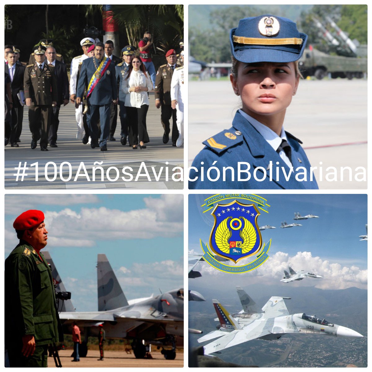 #27Nov
#100AñosAviaciónBolivariana
La Aviación es uno de los cuatros componentes de FANB cuyo objetivo es la defensa de los espacios aeroespaciales de la Patria! #Venceremos
@NicolasMaduro @Mippcivzla @TiempoRealTV @lilidiaz8 @AguaPaVenezuela @Flor65j @MoraimaMartine5