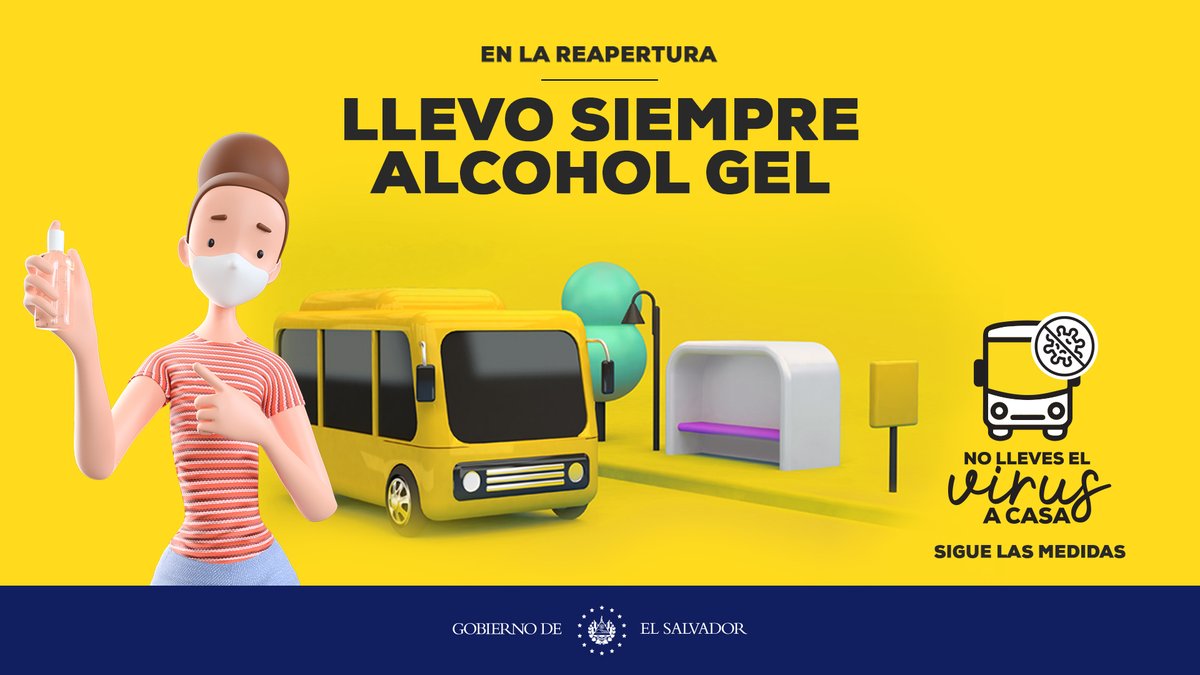¡Aleja tus manos del #COVID19!
Mantenlas limpias antes y después de tomar el bus.
#NoBajesLaGuardia https://t.co/2XcTlQXOeB